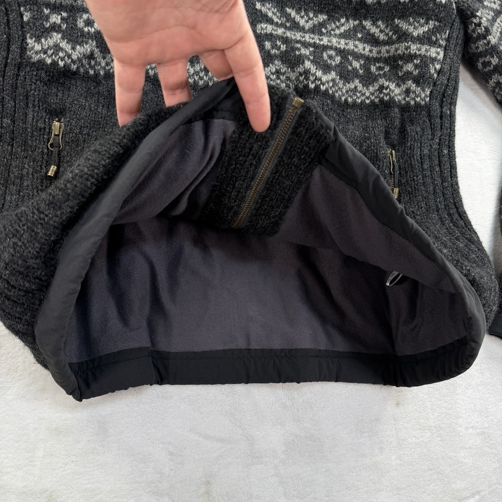 Sherpa Adventure Gear Wool Full Zip Sweater Mens L Fleece Lined Nepal Fair Isle - Picture 7 of 9
